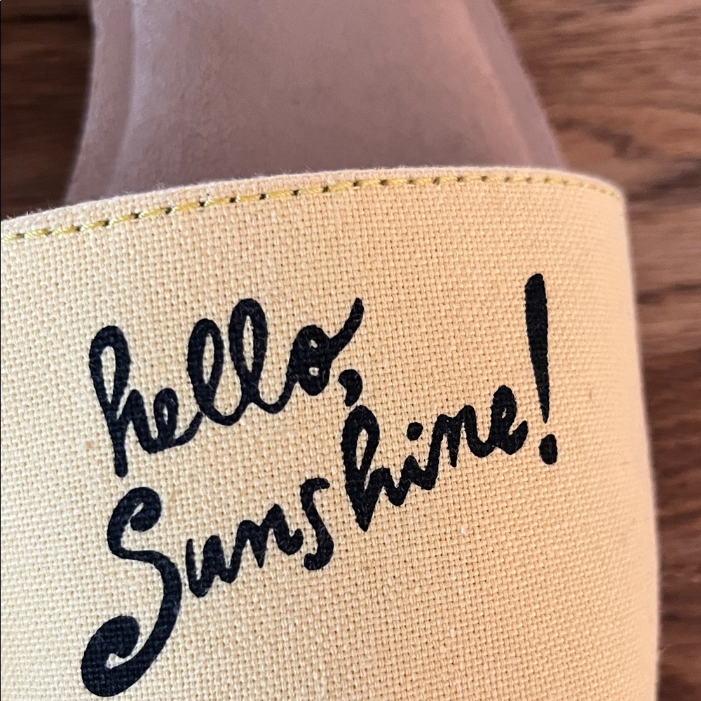 Loly in the Sky Yellow & Black Hello Sunshine Sandals - Picture 2 of 6